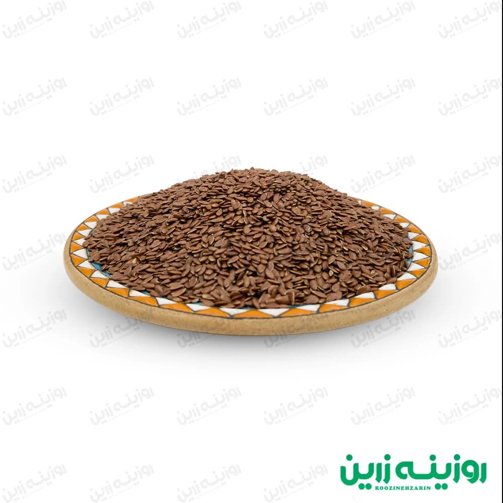 تخم کتان قرمز ( بزرک) | دانه‌های قهوه‌ای براق غنی از امگا-۳ برای سلامتی قلب و گوارش