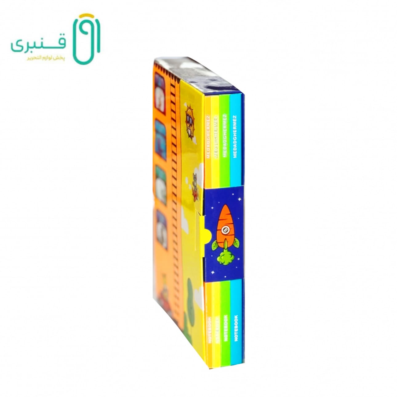 دفتر رگلامی ته چسب (4 جلدی) مداد قرمز