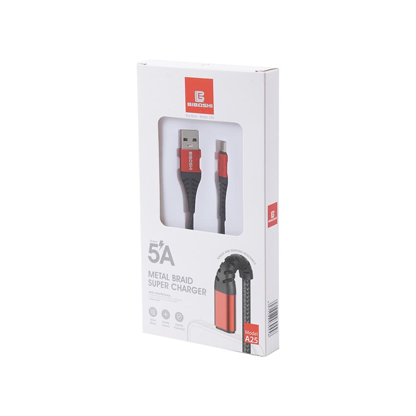 کابل تبدیل Lightning به USB بیبوشی مدل A25 — تصویر ۲