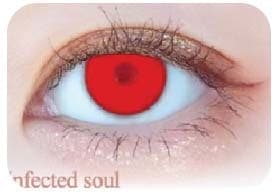لنز چشم فانتزی اپتی‌کالر مدل New Red کد 110 (طرح مشبک با دید کامل)