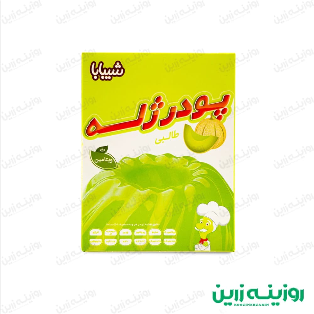 پودر ژله طالبی شیبابا 100 گرمی | طعمی شیرین و خنک برای روزهای گرم