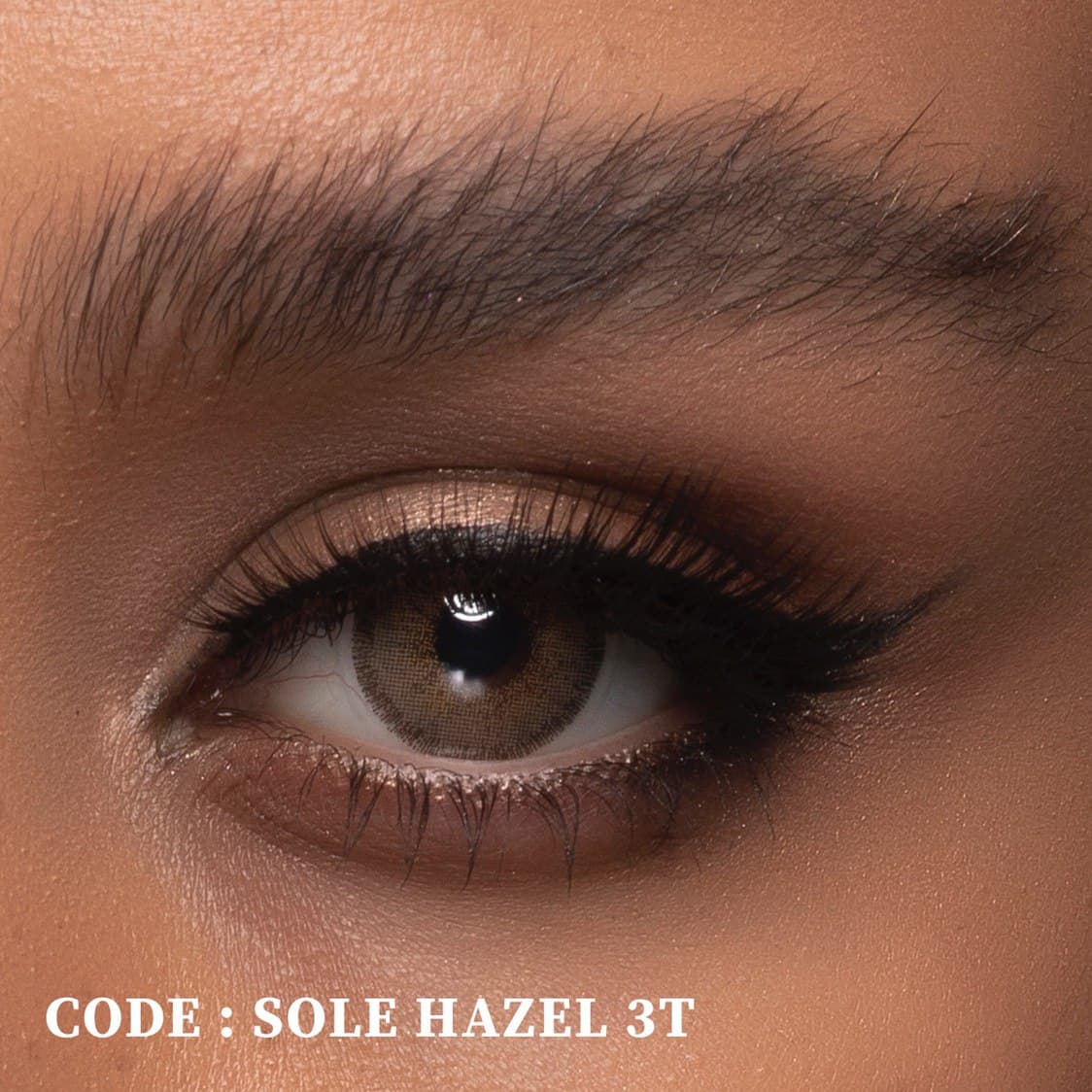 لنز طبی رنگی قهوه ای عسلی Sole Hazel رینبو — تصویر ۶