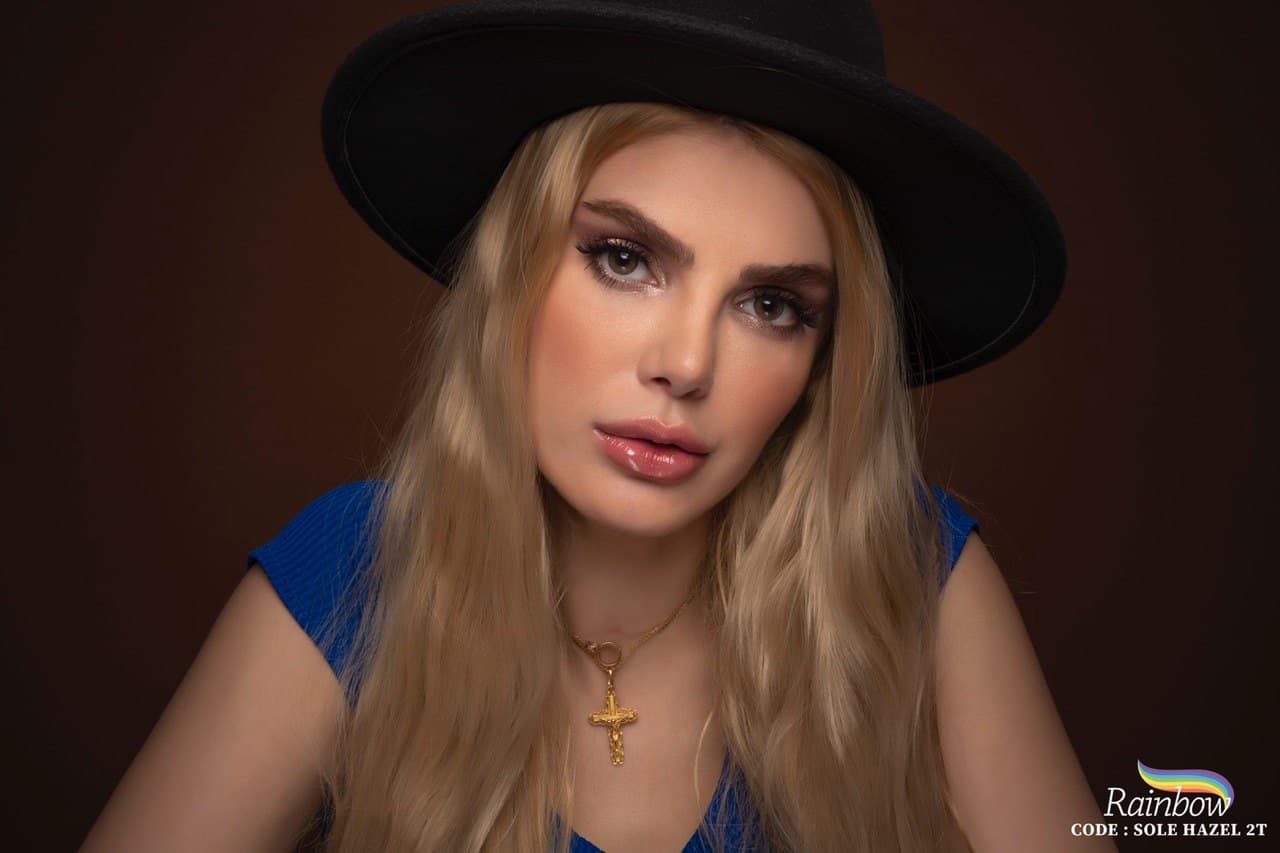 لنز طبی رنگی قهوه ای عسلی Sole Hazel رینبو — تصویر ۳
