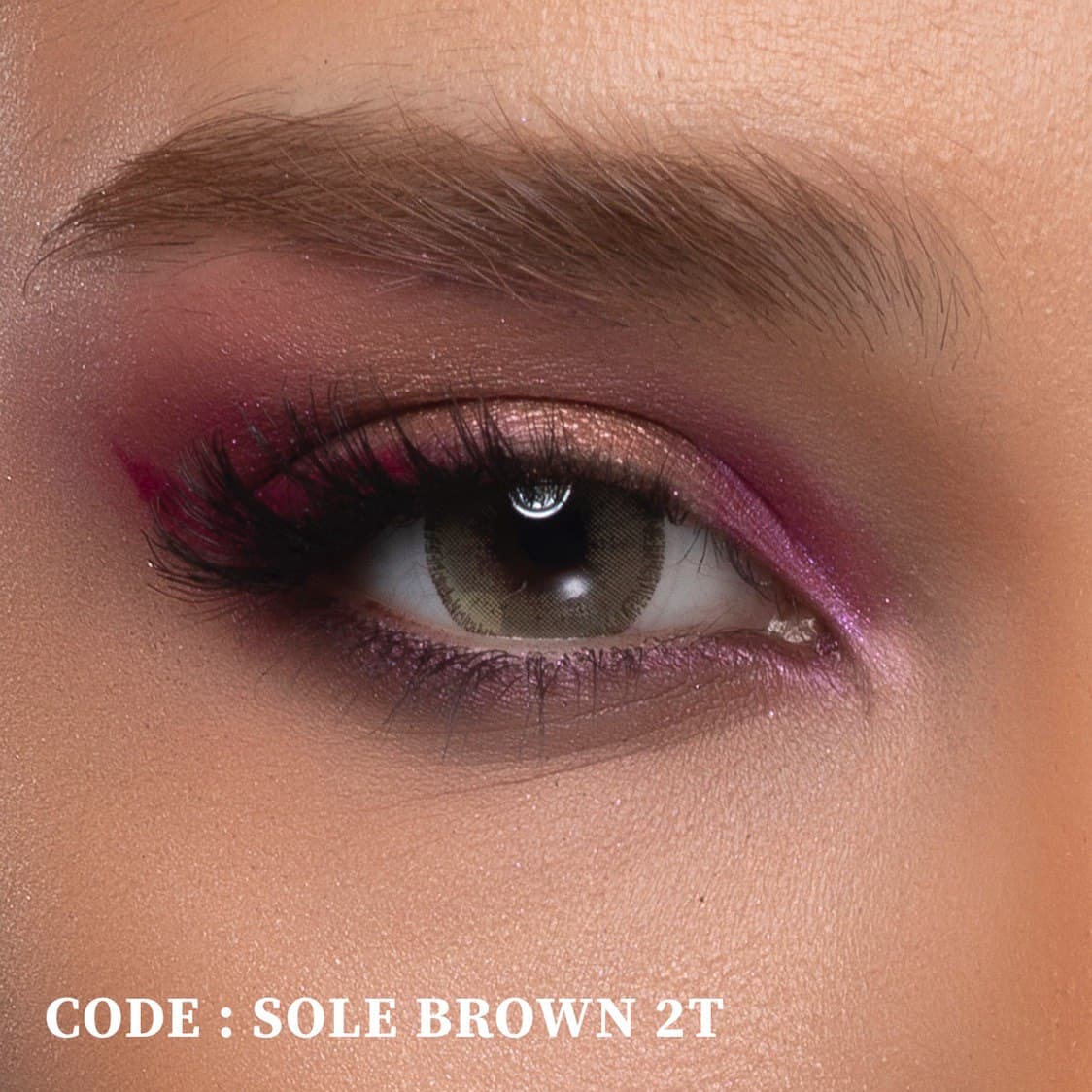 لنز طبی رنگی Sole Brown برند رینبو — تصویر ۲