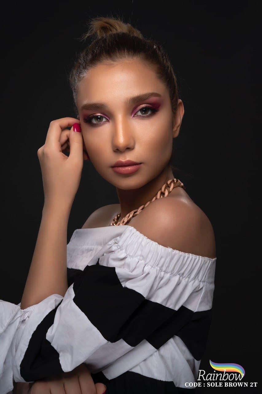 لنز طبی رنگی Sole Brown برند رینبو — تصویر ۶