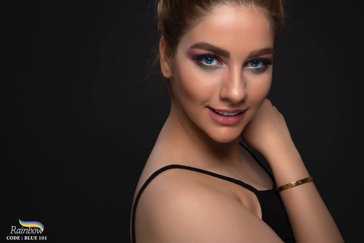 لنز رنگی و طبی رنگی سالانه Blue آبی — تصویر ۲