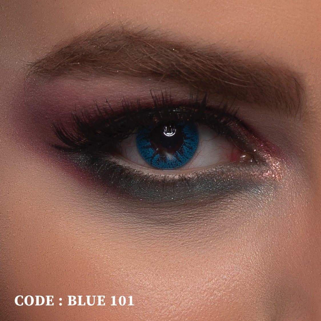 لنز رنگی و طبی رنگی سالانه Blue آبی — تصویر ۳