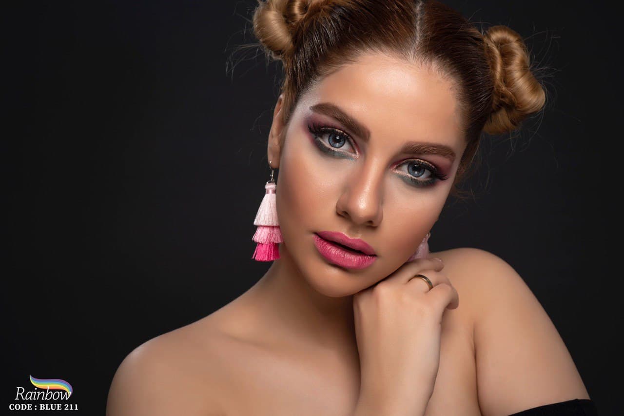 لنز رنگی و طبی رنگی سالانه Blue آبی — تصویر ۸
