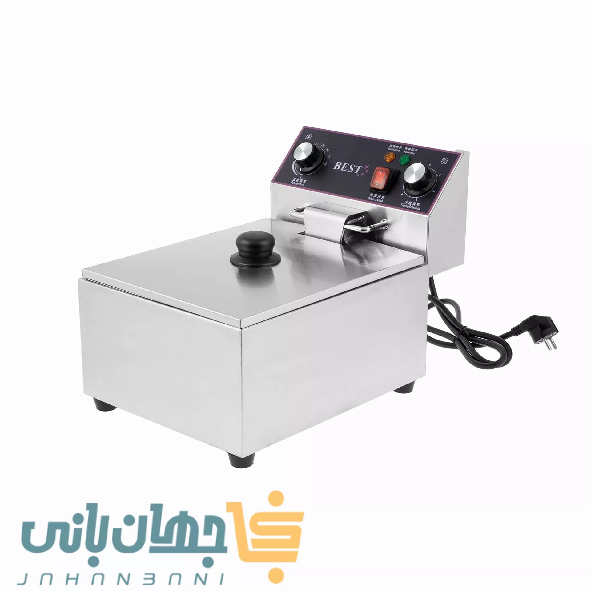 سرخ‌کن رومیزی تک لگن ۶ لیتری بدون شیر تخلیه بست (Best)