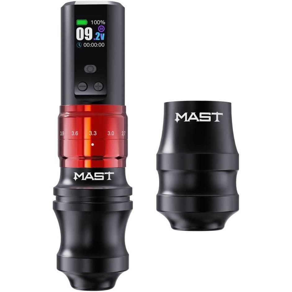 دستگاه تتو پن شارژی مست فولد 2 پرو دوباتری دو گریپ Mast Fold 2pro — تصویر ۴