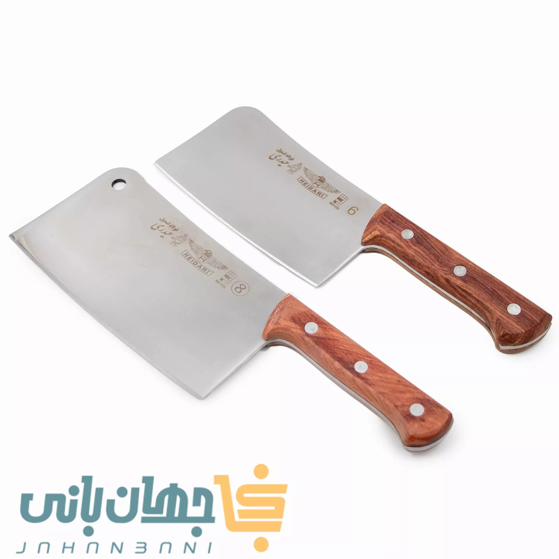 ساطور استخوان‌بر حیدری دسته چوبی (سایز ۶ و ۸)