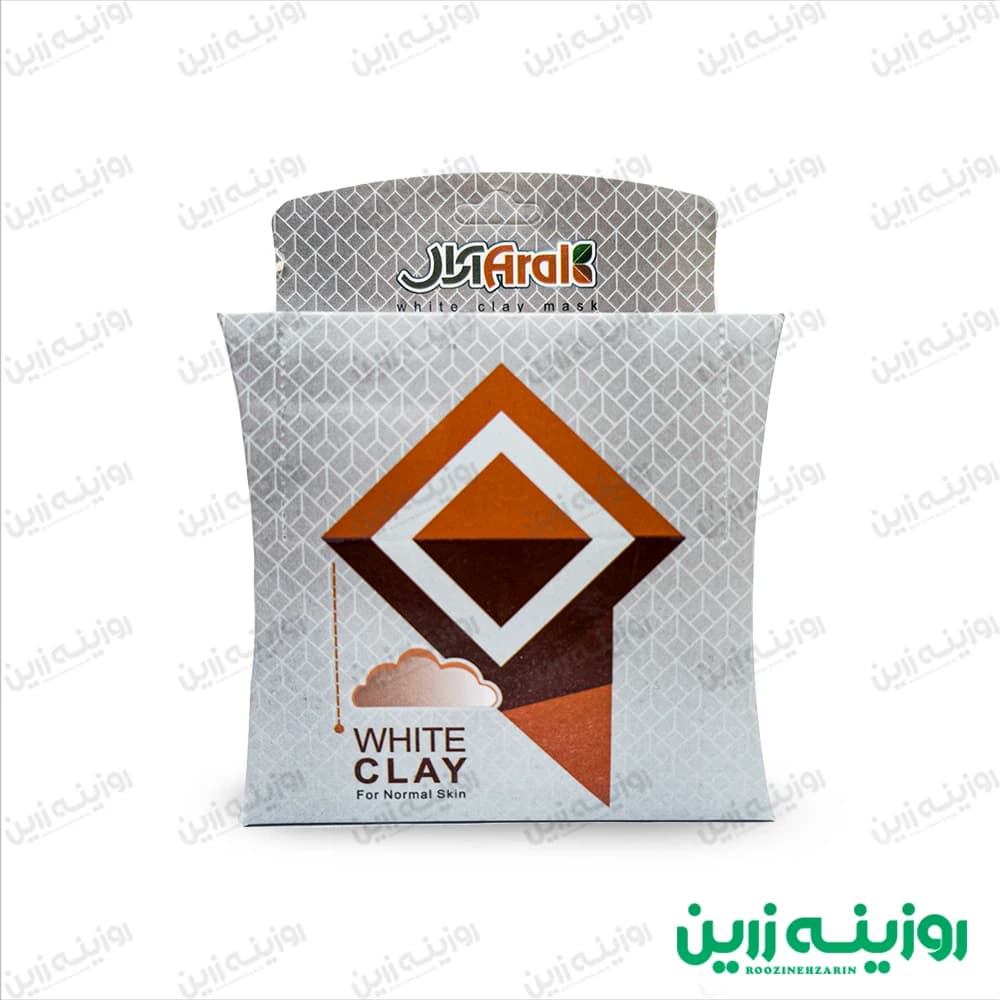ماسک خاک رس سفید آرال برای پوست معمولی – پاکسازی و روشن‌کننده طبیعی
