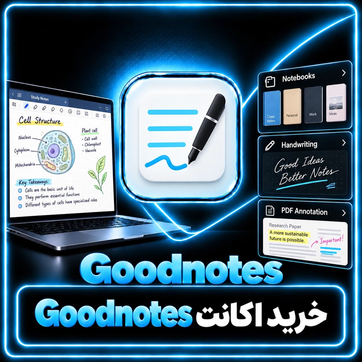 اکانت Goodnotes گودنوتس پرو با ایمیل شما (ارزان)