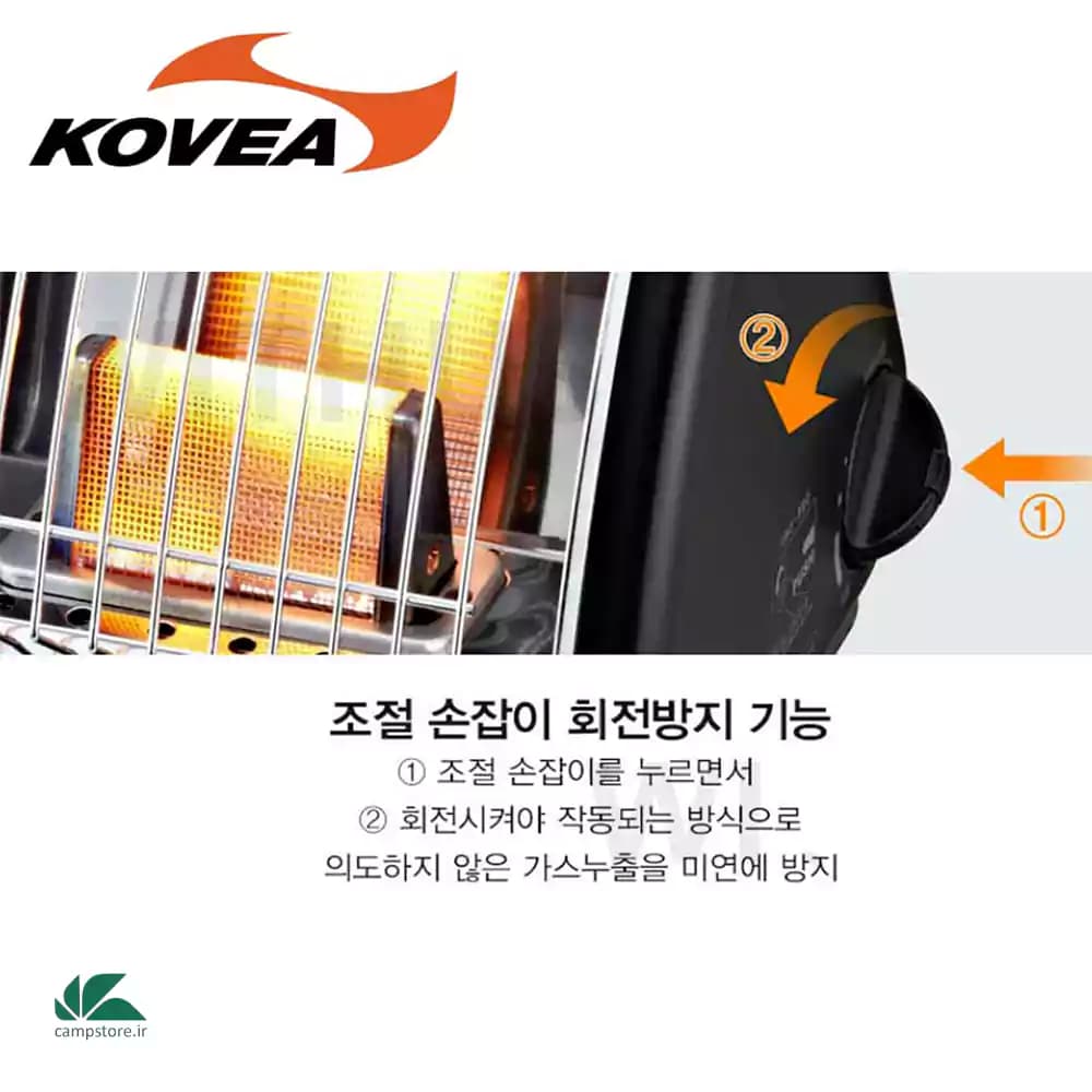 بخاری گازی کووآ مدل Powersense Black — تصویر ۵