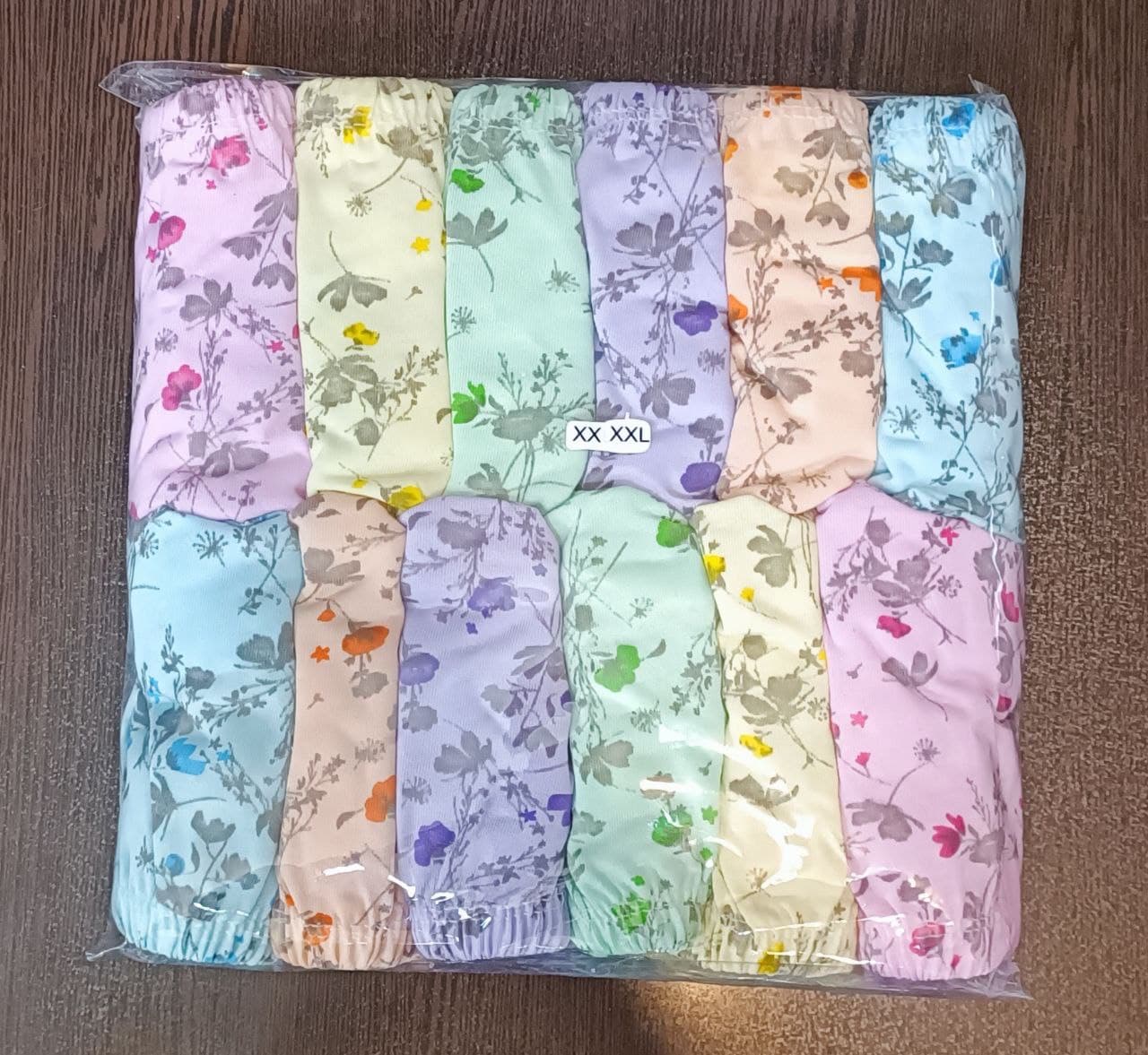 شورت زنانه نخی گل دار 4XL (عمده)