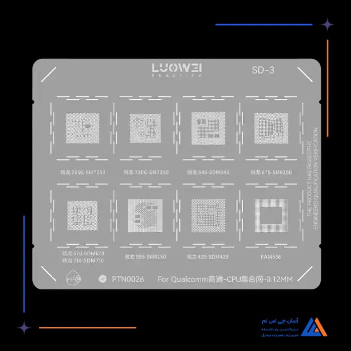 شابلون LUOWEI QUALCOMM SD-3 CPU
