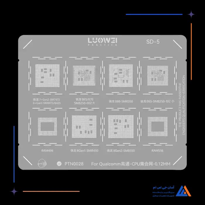 شابلون LUOWEI QUALCOMM SD-5 CPU