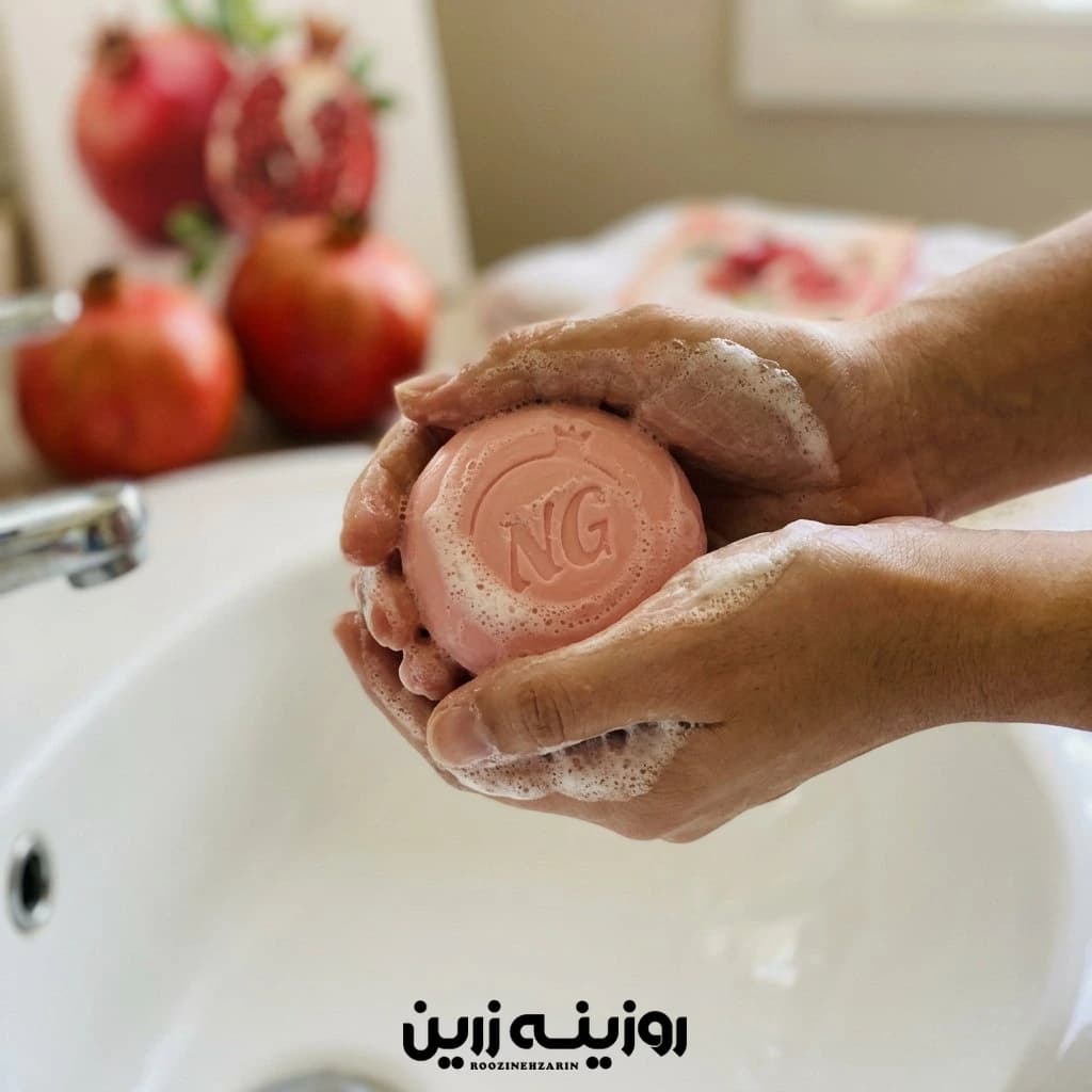 صابون انار ان جی | روشن کننده طبیعی با عصاره انار — تصویر ۳