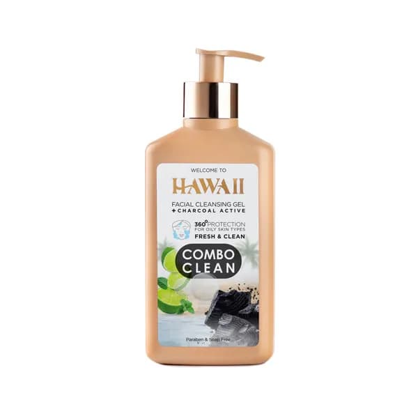 ژل شستوشوی صورت پوست چرب هاوایی HAWAII حجم 350میل
