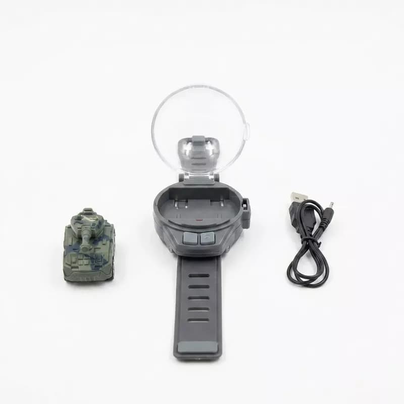تانک کنترلی مچی ساعتی مینی Watch Tank | ماشین کنترلی بند ساعتی بدنه فلزی — تصویر ۲