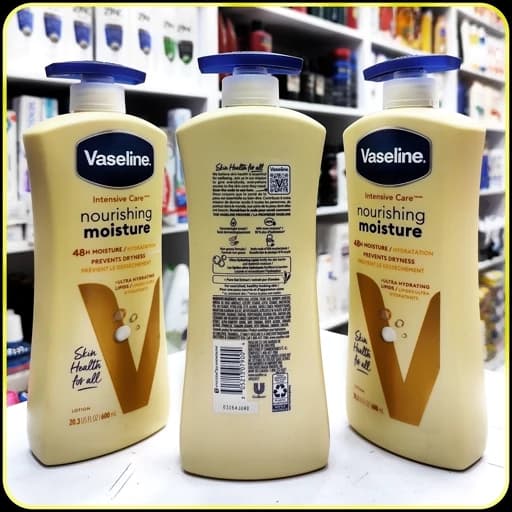 لوسیون بدن وازلین مرطوب‌کننده مغذی ۶۰۰ میلی‌لیتر | Vaseline Intensive Care Nourishing Moisture Body Lotion — تصویر ۲