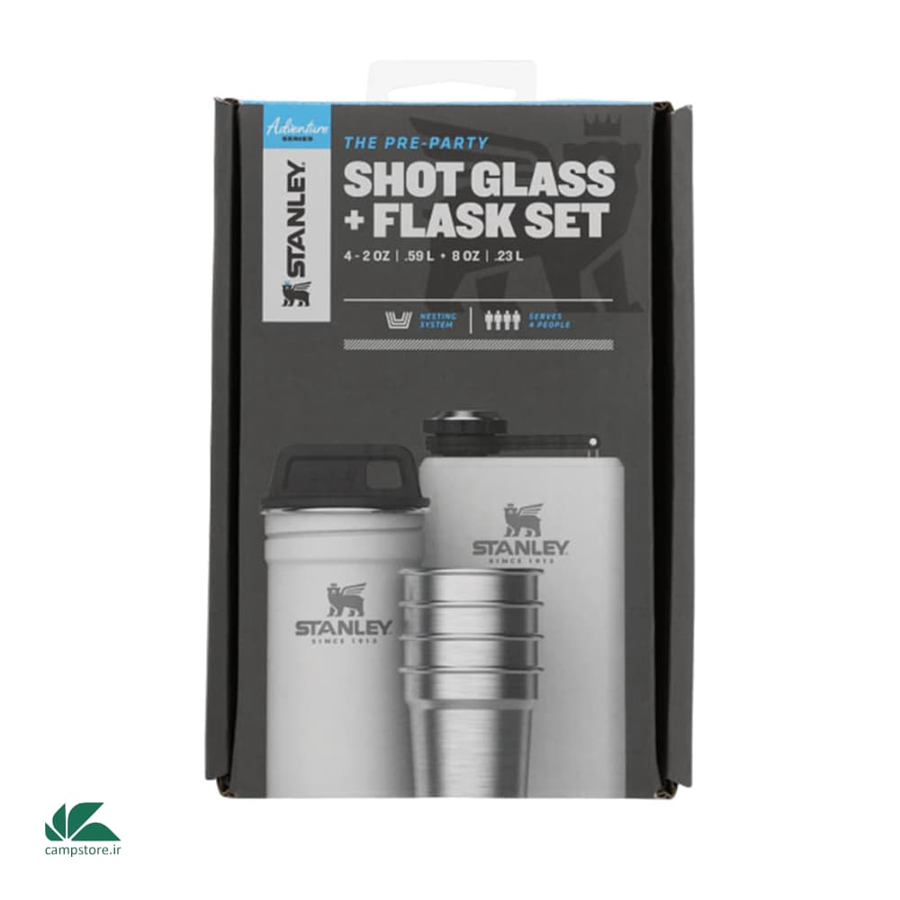 ست شات و قمقمه کتابی استنلی مدل Pre-Party Shot Glass + Flask — تصویر ۵
