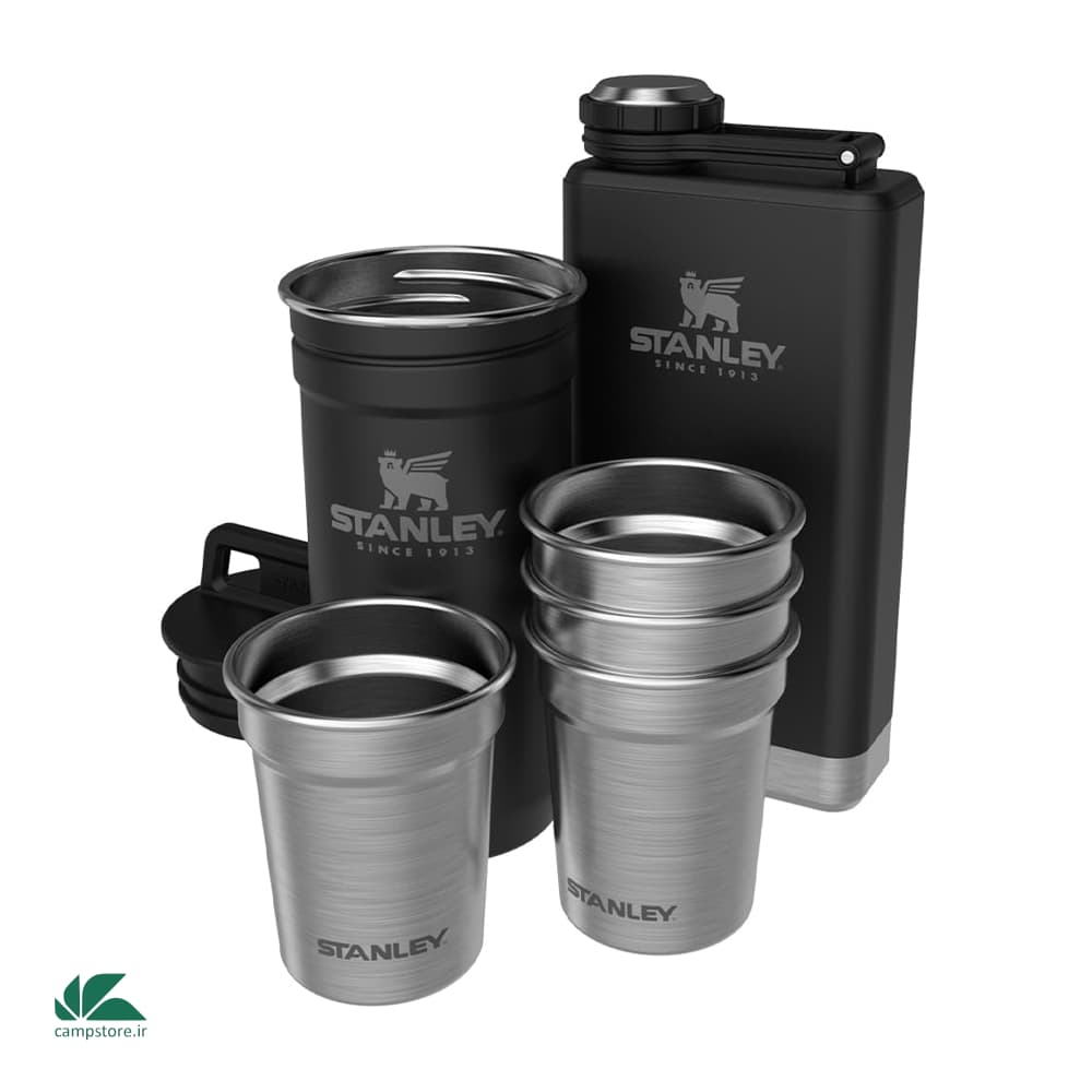 ست شات و قمقمه کتابی استنلی مدل Pre-Party Shot Glass + Flask — تصویر ۳