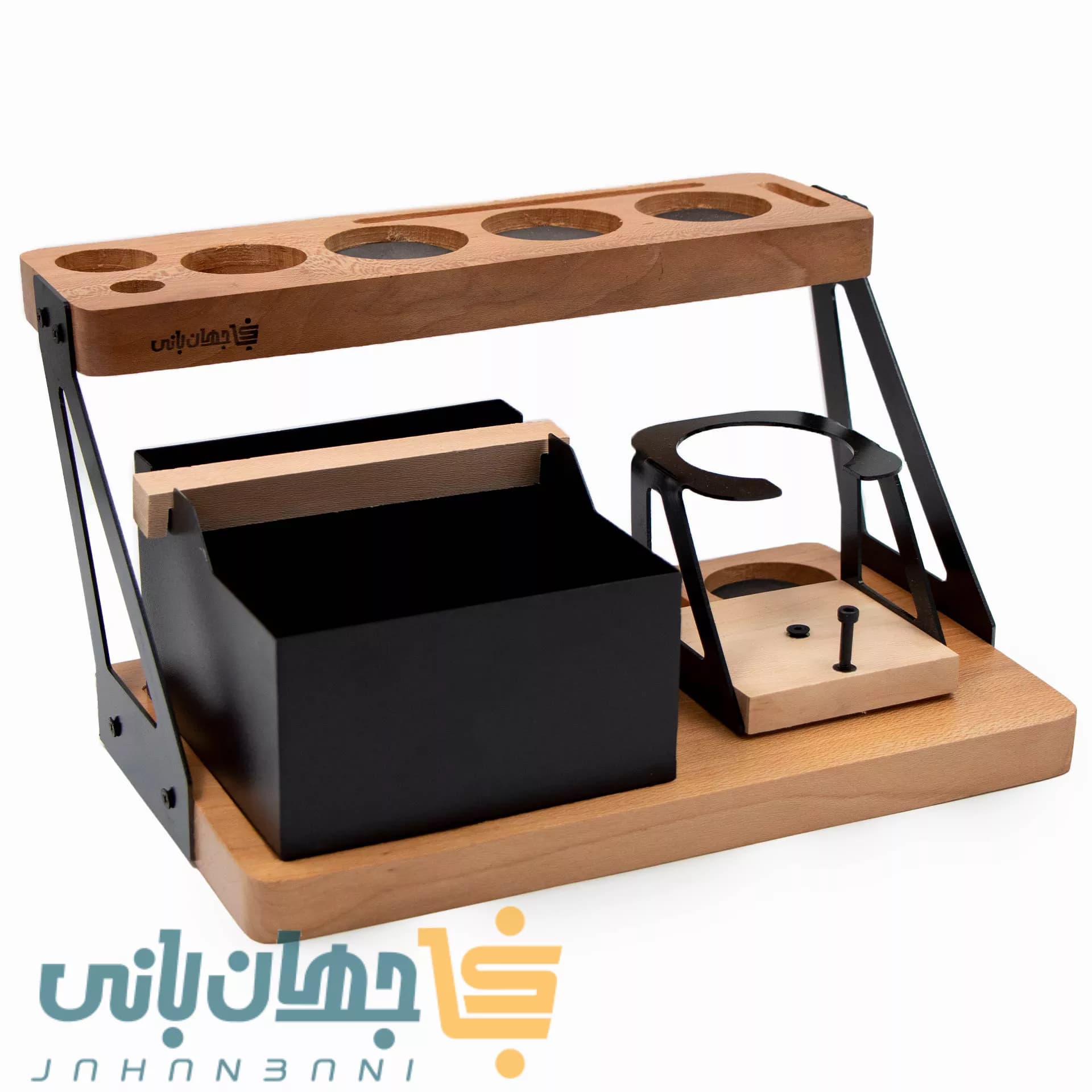 استند پرتافیلتر چوبی دو طبقه 51 جهان بانی ناک باکس دار — تصویر ۲