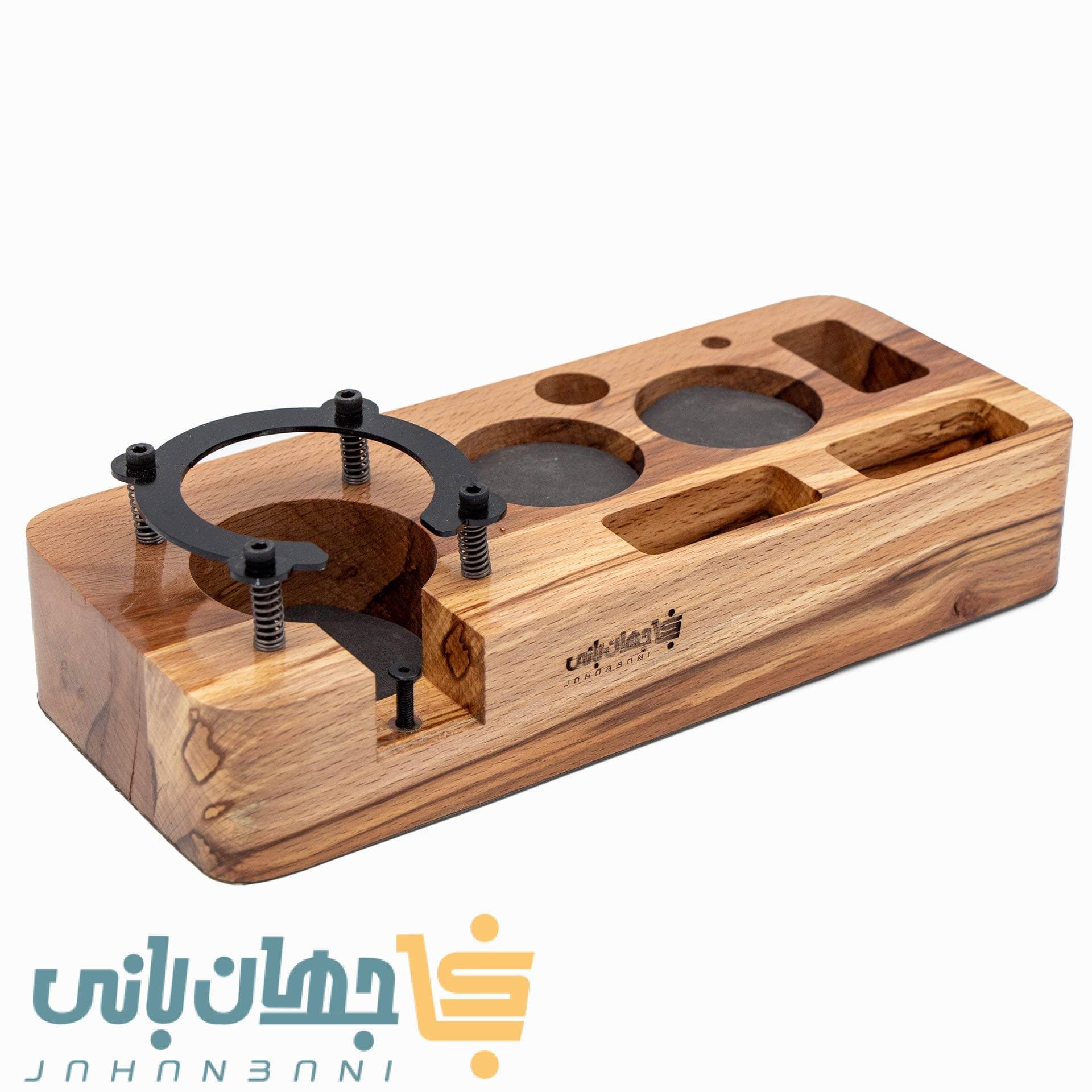 استند پرتافیلتر چوبی 8 خانه ضخیم سایز 58 جهان بانی