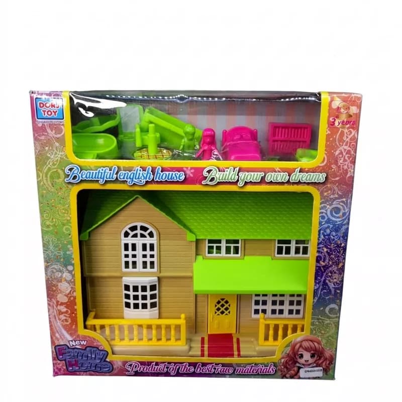 خانه ویلایی اسباب‌بازی دورا توی مدل Family Home با لوازم منزل | خانه عروسکی کودک