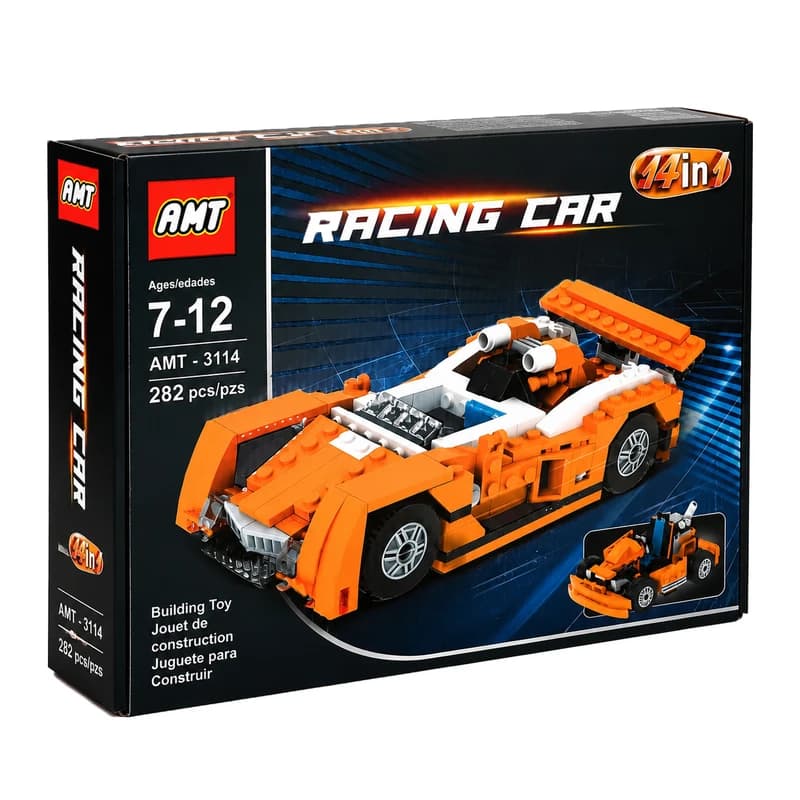 ساختنی ۲۸۲ قطعه مدل ماشین Racing Car | لگو ماشین مسابقه‌ای 14 در 1