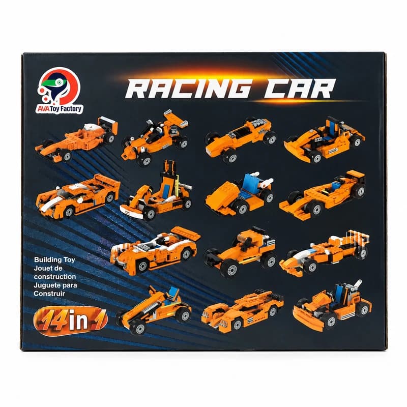 ساختنی ۲۸۲ قطعه مدل ماشین Racing Car | لگو ماشین مسابقه‌ای 14 در 1 — تصویر ۴