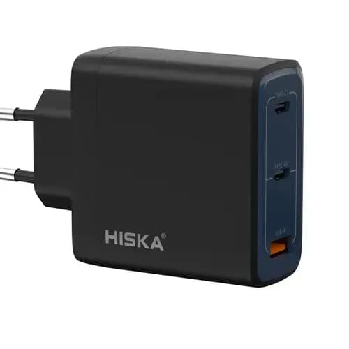 شارژر دیواری 100 وات هیسکا HISKA H156EU GaN QC3.0 PD 3.25A — تصویر ۲