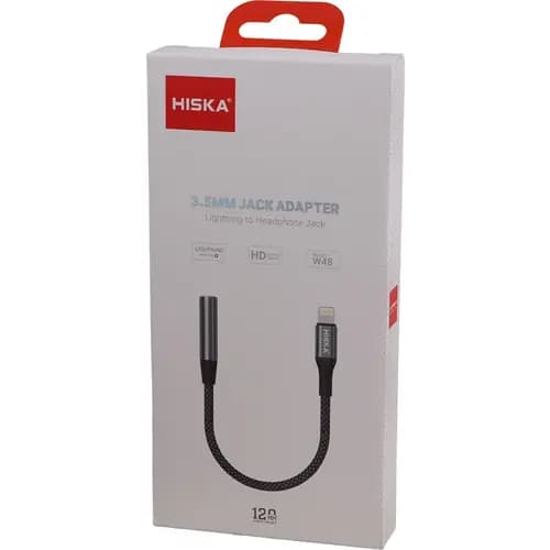 کابل تبدیل لایتنینگ به AUX هیسکا مدل HISKA W48 — تصویر ۳