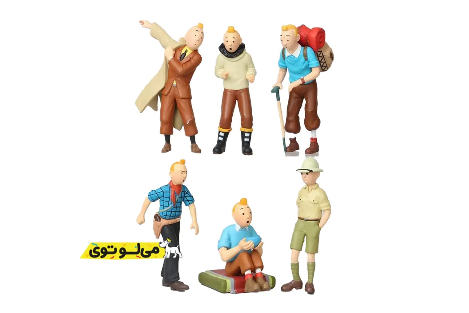 فیگور تن تن 8 سانت ( مجموعه ۶ عددی ) — تصویر ۵