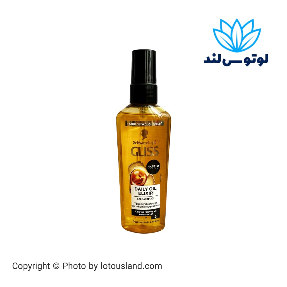 روغن آرگان گلیس ترمیم کننده مو مدل Oil-Elixir مناسب موهای خشک 75میل