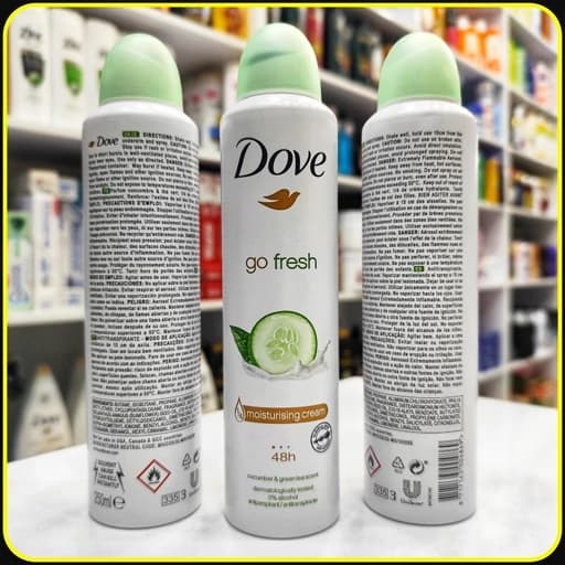 اسپری بدن داو عصاره خیار و چای سبز Dove 250ml
