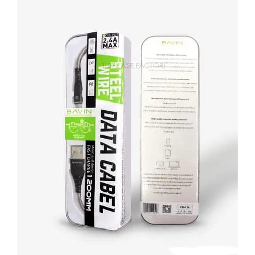 کابل شارژ USB به TYPE-CوIPHONE باوین مدل BAVIN CB116 طول ۱٫۲ متر — تصویر ۲