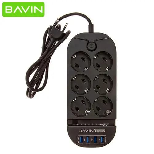 چند راهی برق و شارژر باوین Bavin PC327 با 4 پورت