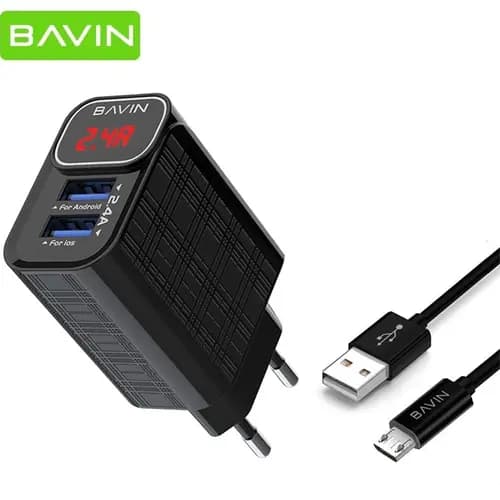 شارژر دیواری باوین با کابل تایپ سی Bavin PC316
