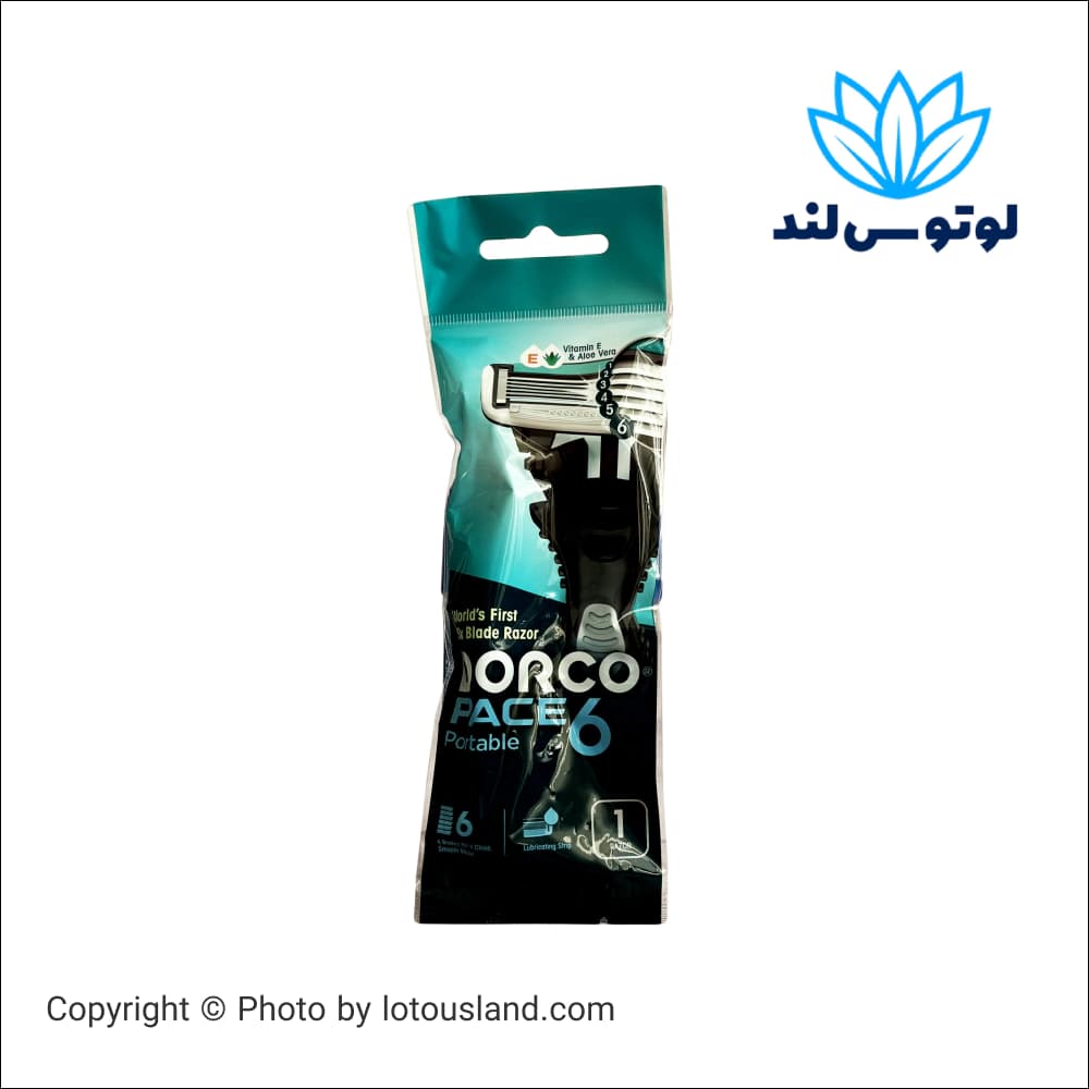 خودتراش، تیغ و ژیلت 6 لبه مردانه یکبار مصرف دورکو Dorco Pace 6
