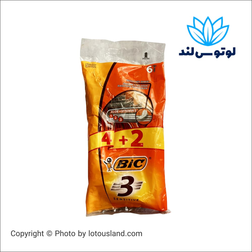 تیغ اصلاح سه لبه بیک BIC ضد حساسیت