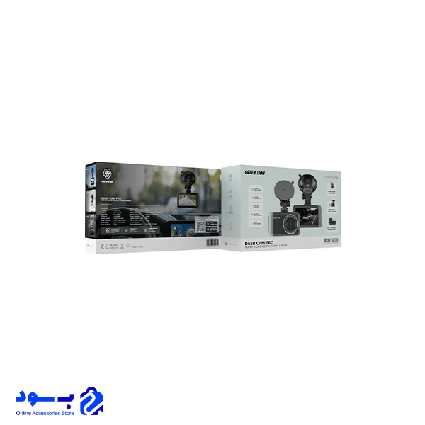 دوربین ثبت وقایع خودرو جلو عقب گرین لاین مدل Dash Cam Pro Front and Rear GNDACAM14PBK — تصویر ۳