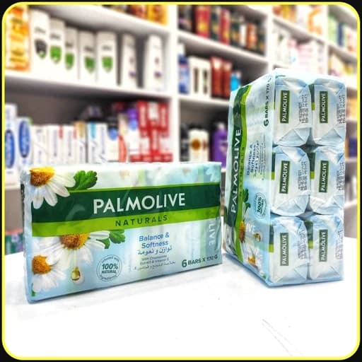 صابون پالمولیو بالانس اند سافتنس بابونه ۶ عددی ۱۷۰ گرمی | Palmolive Naturals Balance & Softness Soap
