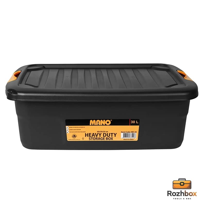 جعبه ابزار نگهدارنده مقاوم 30 لیتری مانو مدل NB-30