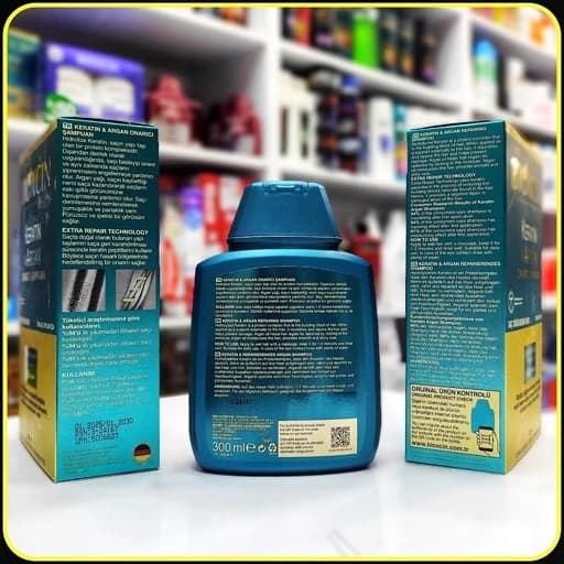 شامپو ترمیم کننده کراتین و آرگان بایوکسین Bioxcin Keratin Argan Repairing Shampoo حجم 300 میلی‌لیتر — تصویر ۲