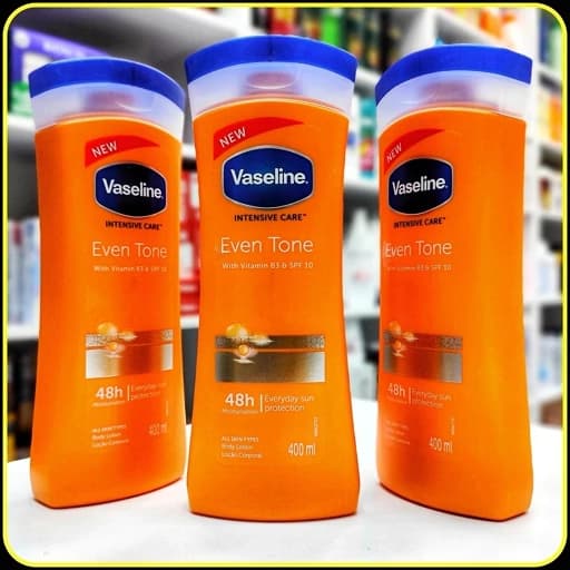 لوسیون بدن وازلین ایون تون Vaseline Intensive Care Even Tone با ویتامین B3 و SPF10 حجم 400 میلی‌لیتر