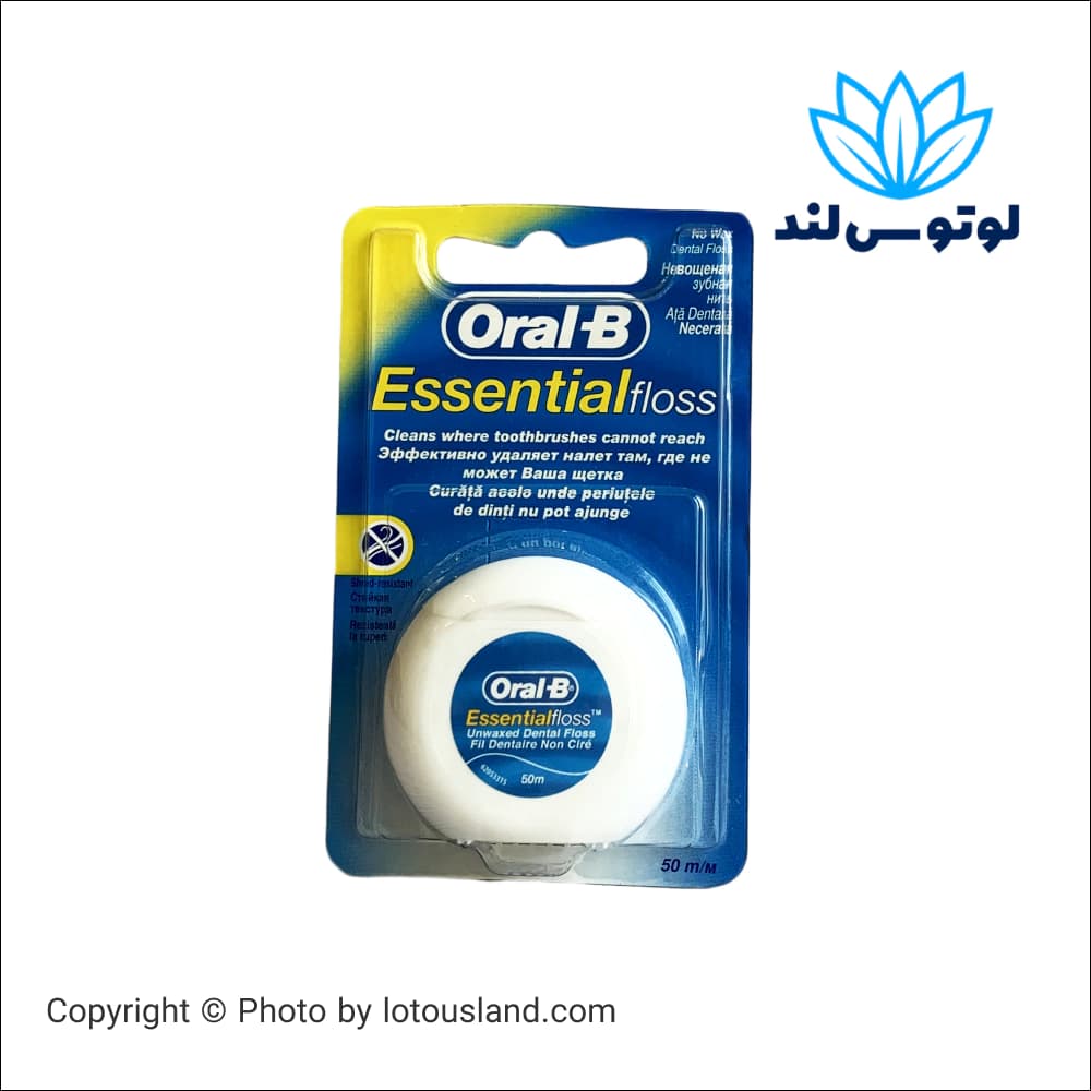 نخ دندان اورال بی مدل Essential Floss حاوی موم نعنا