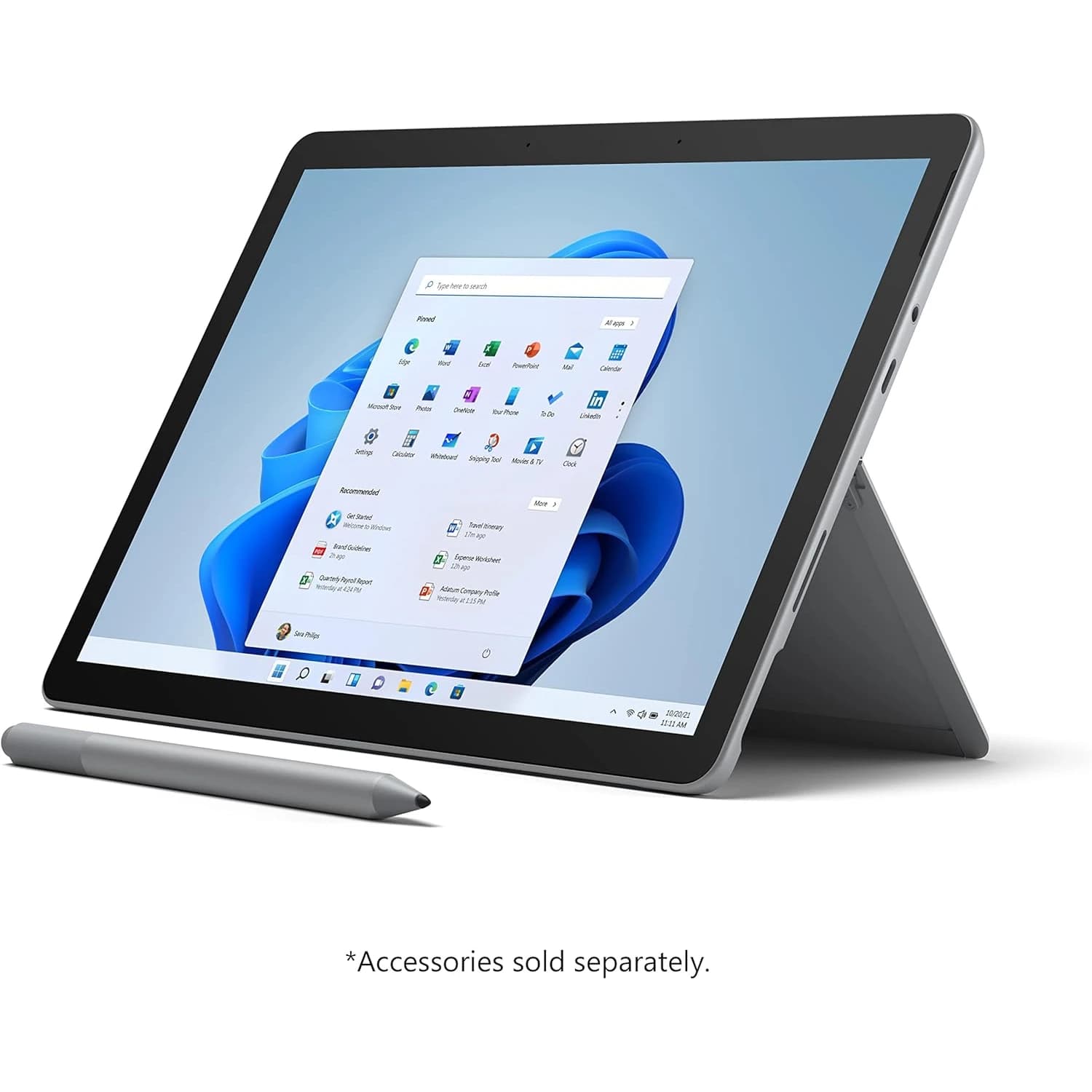 تبلت سرفیس گو 2 مدل Core m3-8100Y 8GB RAM 128GB SSD گرید A همراه با کیبرد و شارژر — تصویر ۲