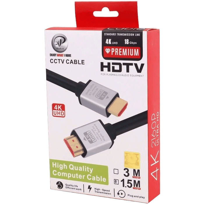 کابل 1.5 متری HDMI 4K برند XP — تصویر ۲